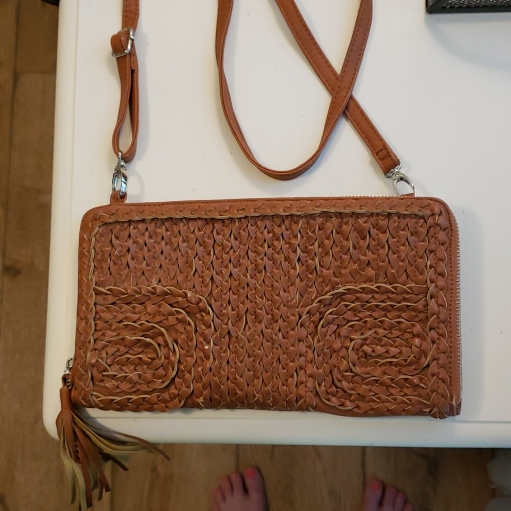 Brown patterned Handbag